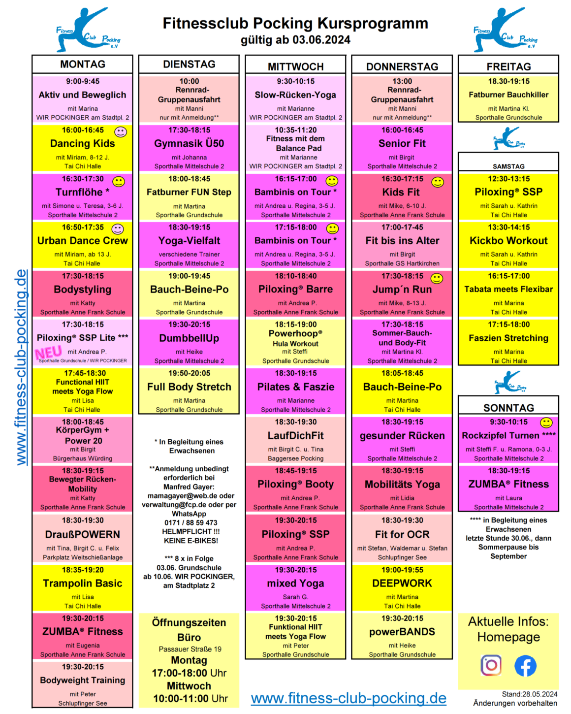 Kursprogramm 03.06.2024